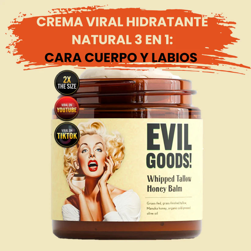 EVIL GOODS - SEBO DE RES: La Crema Exclusiva que Cambiará tu Piel