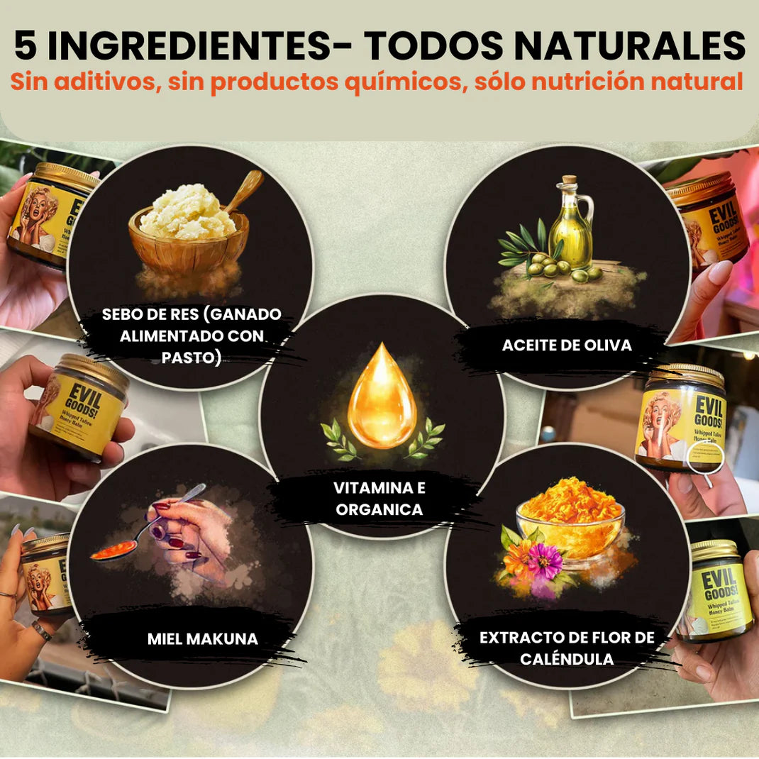 EVIL GOODS - SEBO DE RES: La Crema Exclusiva que Cambiará tu Piel