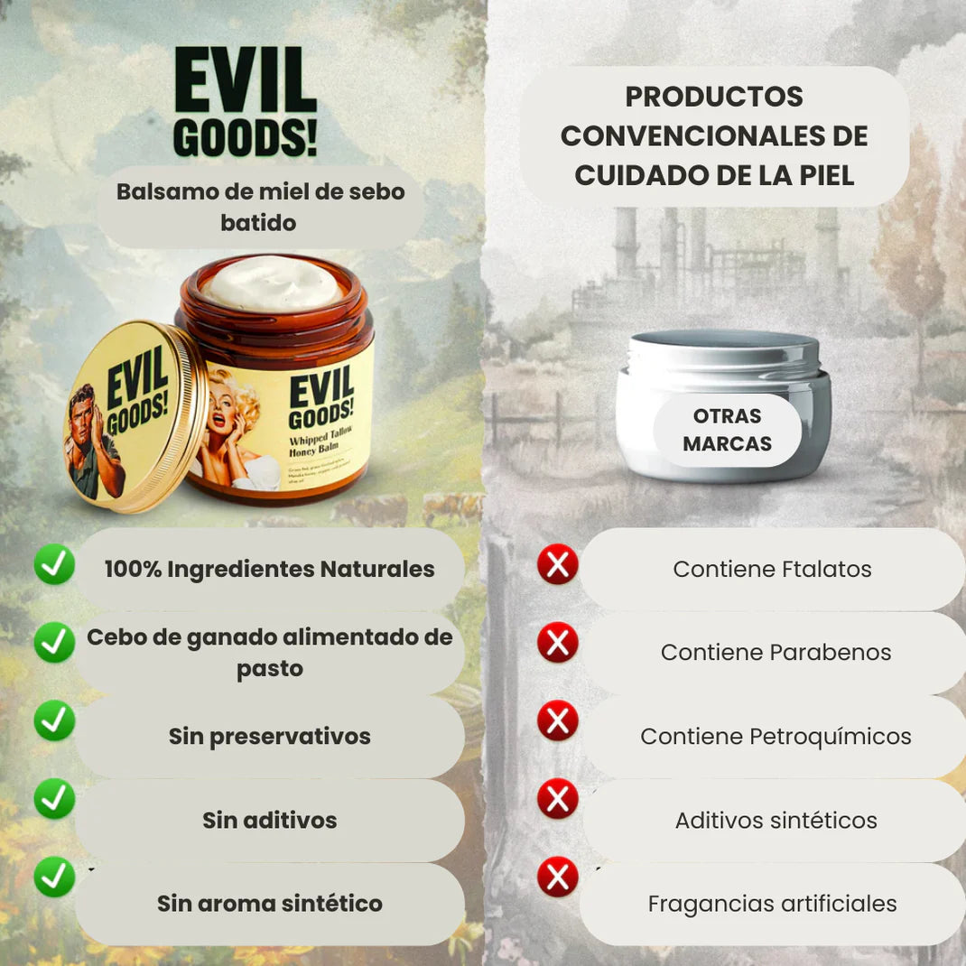EVIL GOODS - SEBO DE RES: La Crema Exclusiva que Cambiará tu Piel